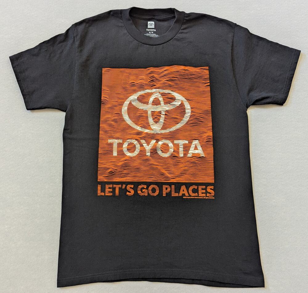 Toyota "Let's Go Places" Graphic T-Shirt Men's Medium Black